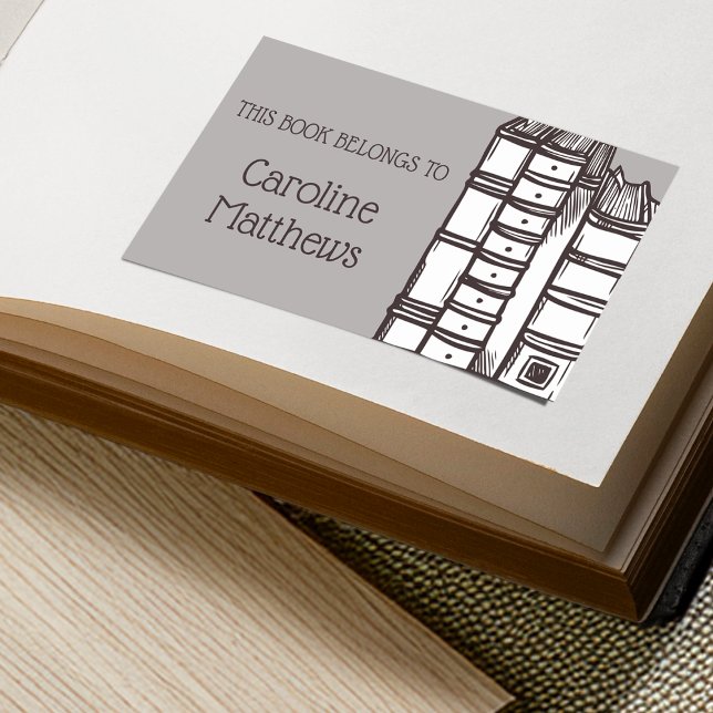 Sticker Rectangulaire This Book Belong (This Book Belongs To Personalized Rectangular Sticker)