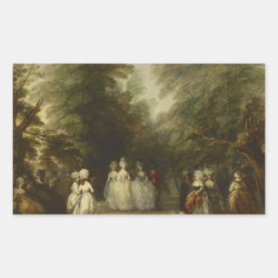 Sticker Rectangulaire Thomas Gainsborough - Le centre commercial de St. 
