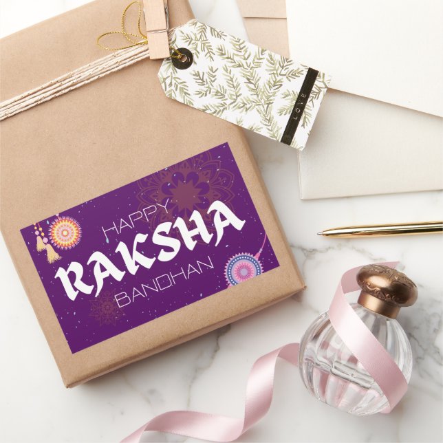 Sticker Rectangulaire Threads of Love – Raksha Bandhan Celebration (Cadeaux)