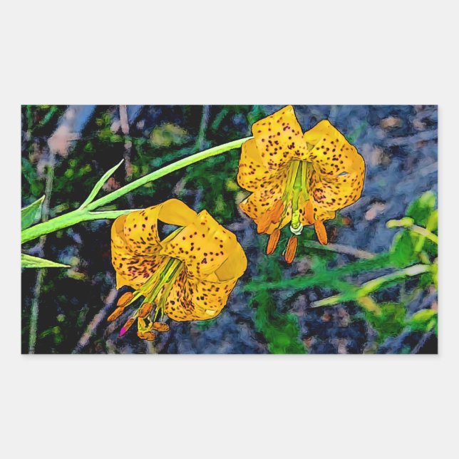 Sticker Rectangulaire Tiger Lily (Devant)