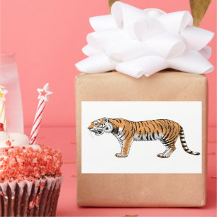 Sticker Rectangulaire Tigre