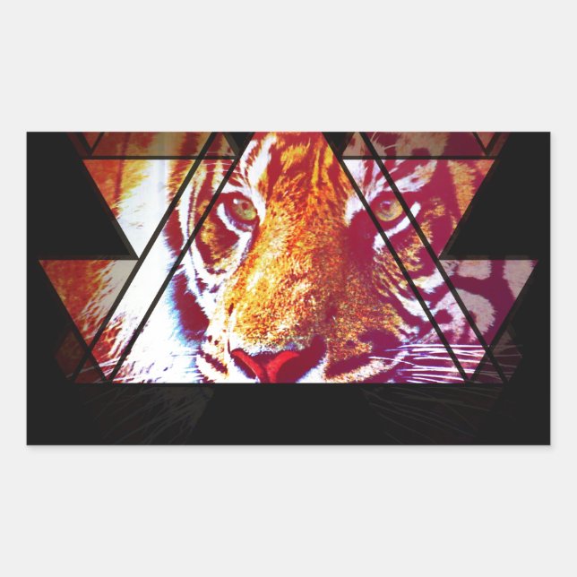 Sticker Rectangulaire Tigre (Devant)