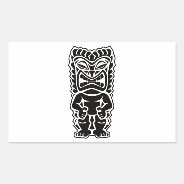 Sticker Rectangulaire tiki totem (Devant)
