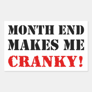 Sticker Rectangulaire Timbre d'approbation de fin du mois de