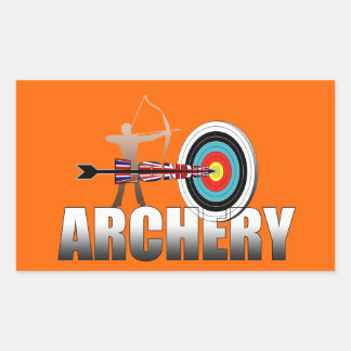 Sticker Rectangulaire Tir à l'arc Londres Cible Archers