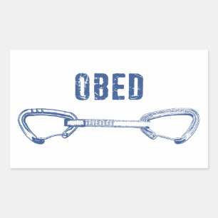 Sticker Rectangulaire Tirage rapide d'escalade d'Obed