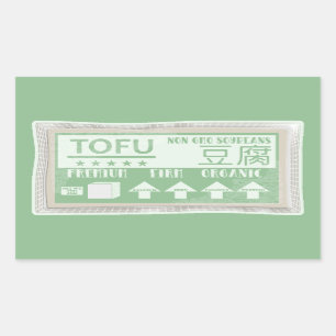 Sticker Rectangulaire Tofu Vegan Cuisine végétarienne