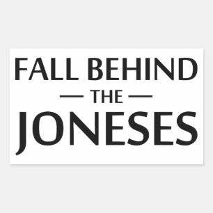 Sticker Rectangulaire Tomber Derrière Les Joneses
