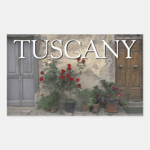 Sticker Rectangulaire Toscane, Italie Porte toscane