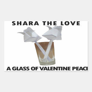 Sticker Rectangulaire Touch of Romance : Une Saint Valentin pacifique