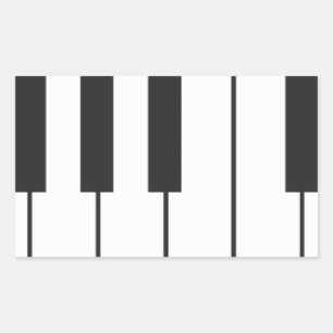 Sticker Rectangulaire Touches de piano
