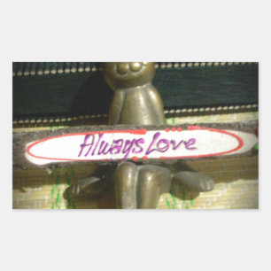 Sticker Rectangulaire Toujours Aimer Inspirational Rabbit Art Design d'i