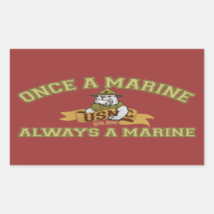 Sticker Rectangulaire Toujours une marine