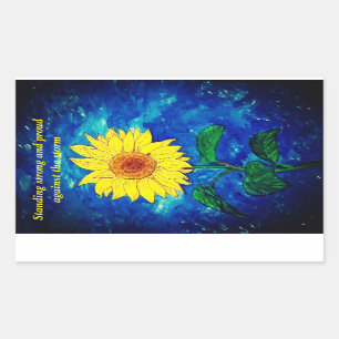Sticker Rectangulaire Tournesol