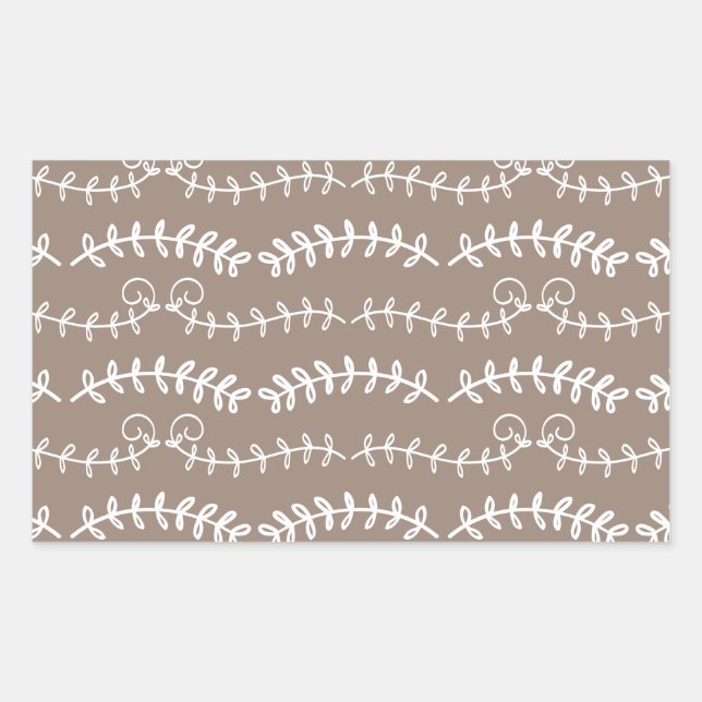 Sticker Rectangulaire tournoi feuille (Devant)