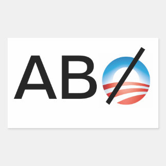 Sticker Rectangulaire Tout le monde sauf Obama