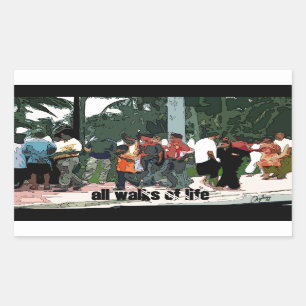 Sticker Rectangulaire Toutes Les Marches De La Vie