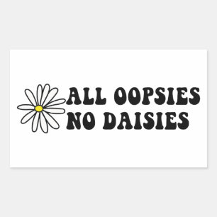 Sticker Rectangulaire Toutes les Oopsies Pas de marguerites