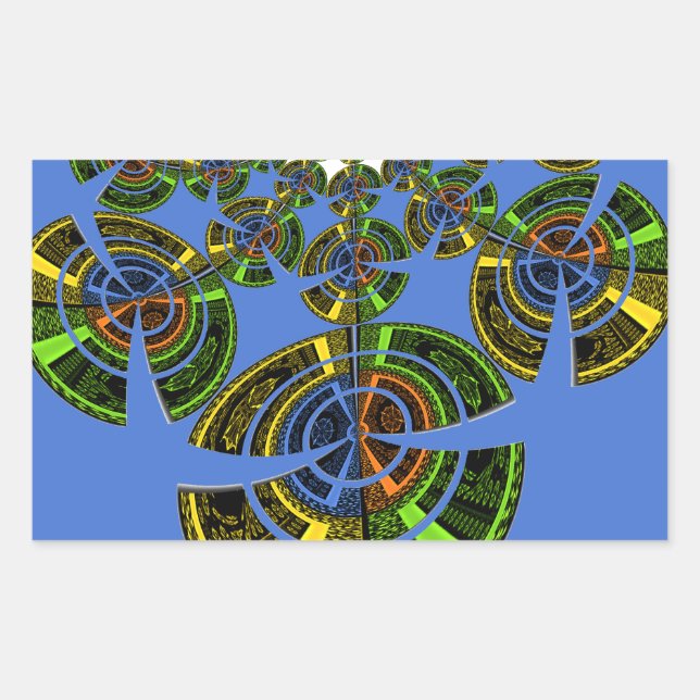 Sticker Rectangulaire Tradition bleue (Devant)