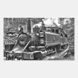 Sticker Rectangulaire Train à vapeur à vapeur à grande vitesse