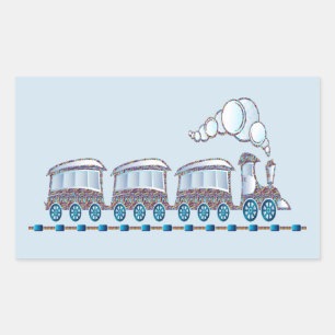 Sticker Rectangulaire Train de jouets