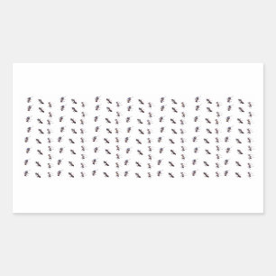 Sticker Rectangulaire Traînées heureuses - fourmi #1