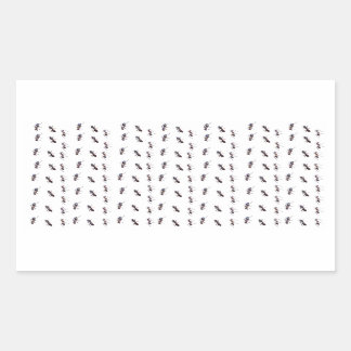 Sticker Rectangulaire Traînées heureuses - fourmi #1