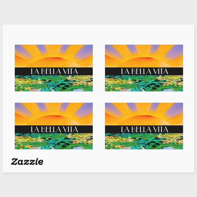 STICKER RECTANGULAIRE TRANQUILLITÉ ÉNORME (Feuille)