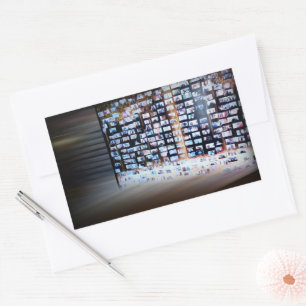 Sticker Rectangulaire Traverser des frontières en ligne