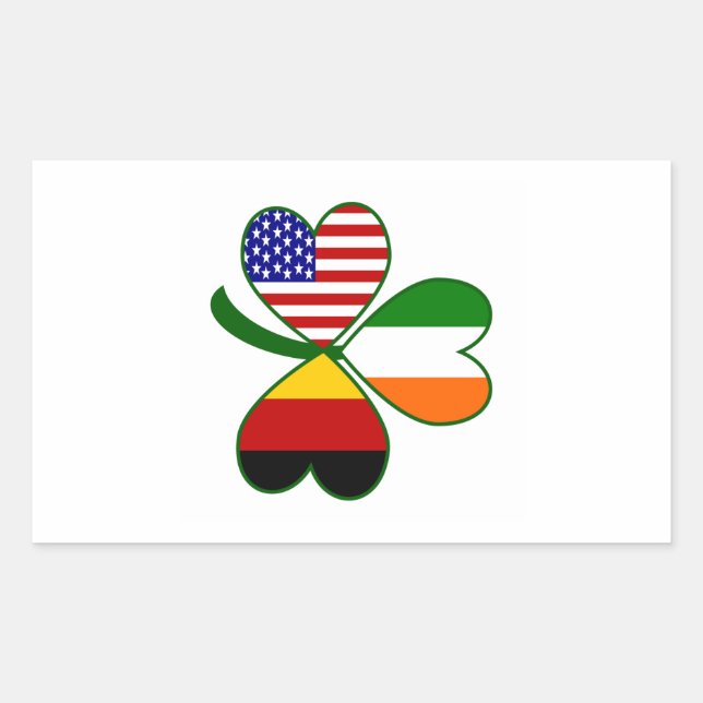 Sticker Rectangulaire Trèfle allemand (Devant)