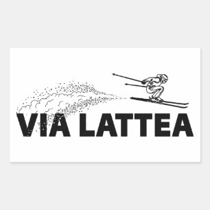 Sticker Rectangulaire Tremplin de saut à ski Via Lattea