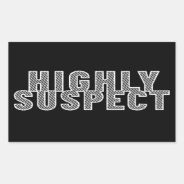 Sticker Rectangulaire Très suspect