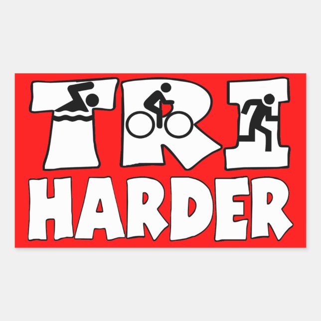 Sticker Rectangulaire Tri Harder (Devant)