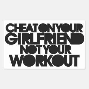 Sticker Rectangulaire Tricher sur ta petite amie