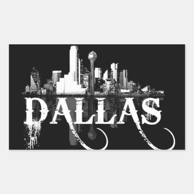 Sticker Rectangulaire Triple D (Dallas, Texas) (Devant)