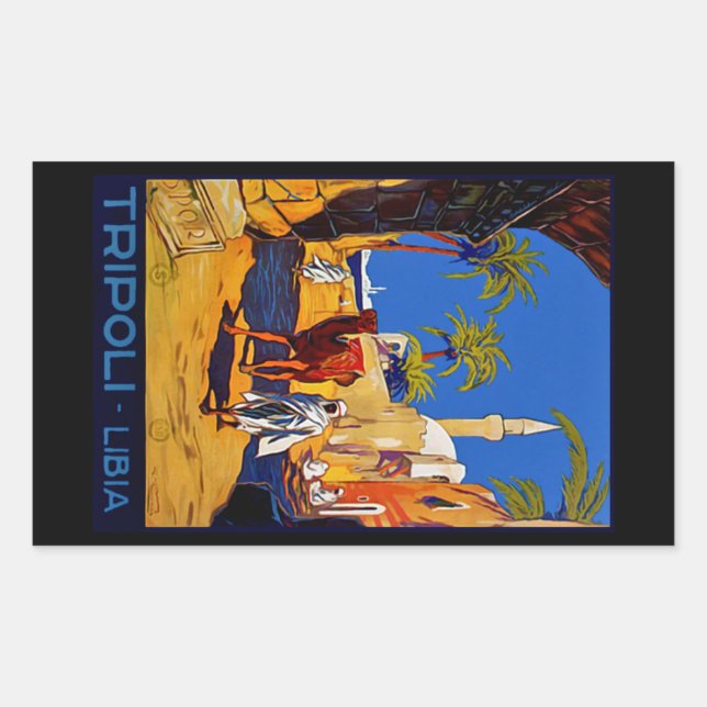 Sticker Rectangulaire Tripoli - Libia (Libye) (Devant)