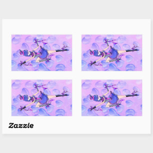 Sticker Rectangulaire Trixie le Clown - Ballons bleus