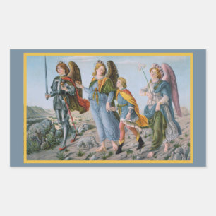 Sticker Rectangulaire Trois archanges et Tobias (M 017)