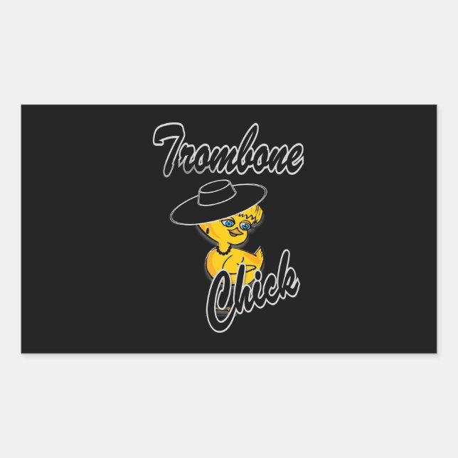 Sticker Rectangulaire Trombone Chick #4 (Devant)