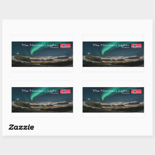 Sticker Rectangulaire Tromso Northern Lights
