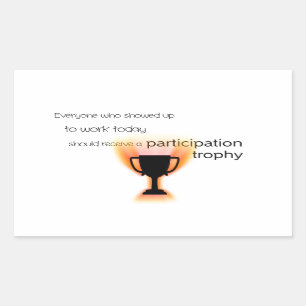 Sticker Rectangulaire Trophée de participation