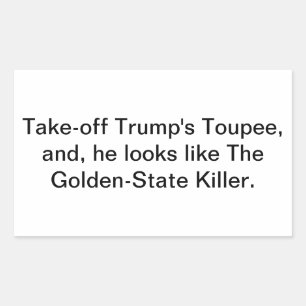 Sticker Rectangulaire Trump chauve a l'air pervers Hankamer Artjunkhaus