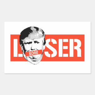 STICKER RECTANGULAIRE TRUMP PERDANT MAUVAIS