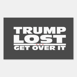 Sticker Rectangulaire Trump perdu   Anti Donald Trump   Élection 2020