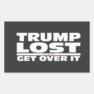 Sticker Rectangulaire Trump perdu | Anti Donald Trump | Élection 2020