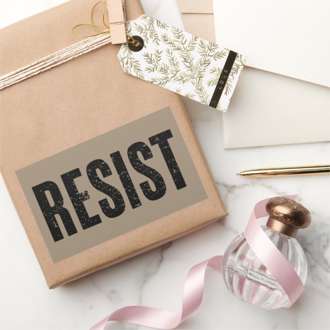 Sticker Rectangulaire Trump résiste à la contestation anti-politique de  (Cadeaux)