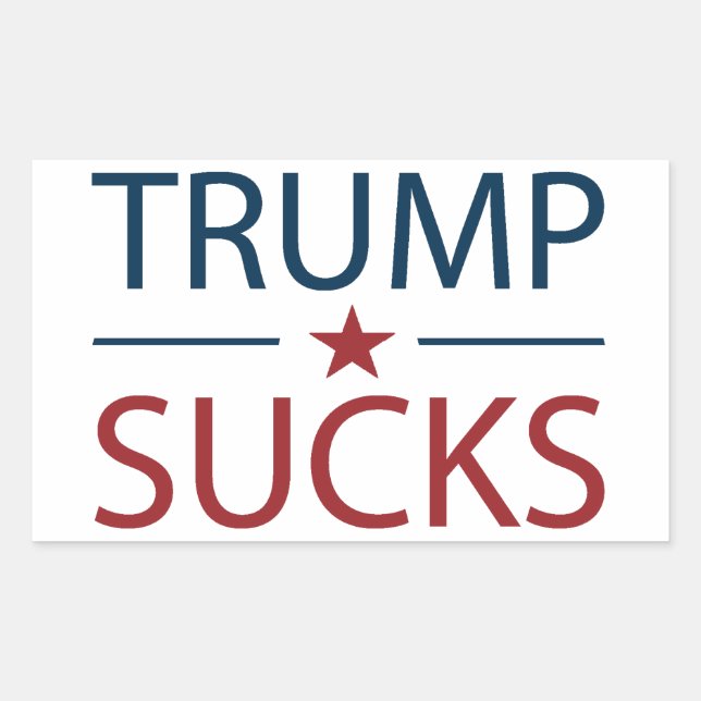 Sticker Rectangulaire Trump viole l'anti-Trump (Devant)