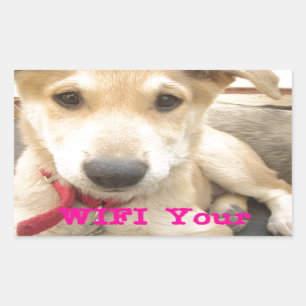 Sticker Rectangulaire Tu Devrais WIFI Ton Amour Tous Les Jours