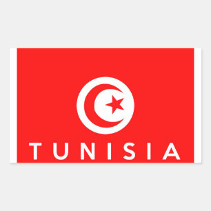 Sticker Rectangulaire tunisie pays symbole nom