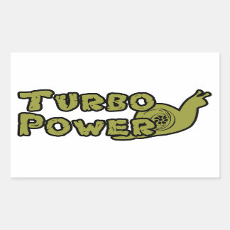 Sticker Rectangulaire Turbo Power